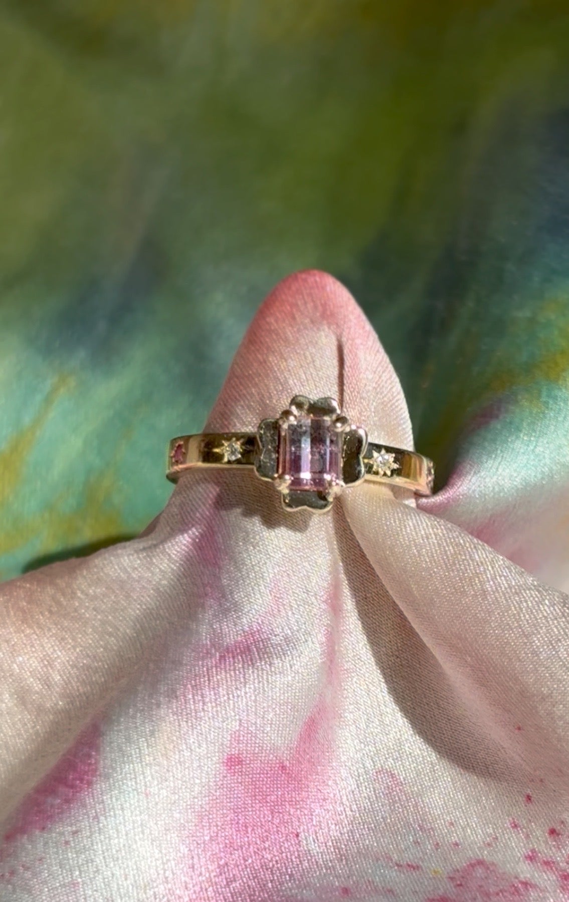 Lucky Flowers Spinner ❀ Pink & Lilac Tourmaline