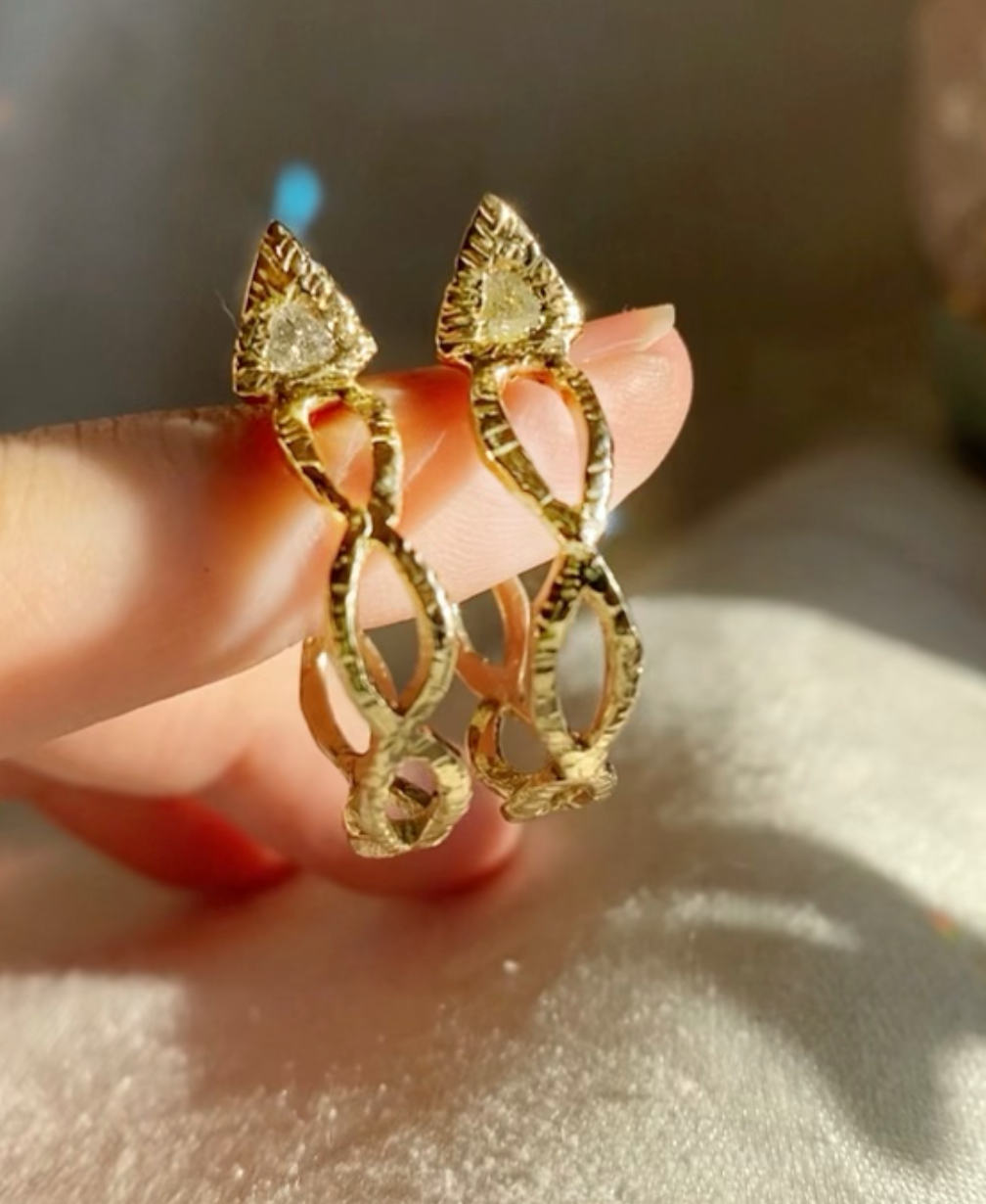 Infinity Golden Hoop Earrings