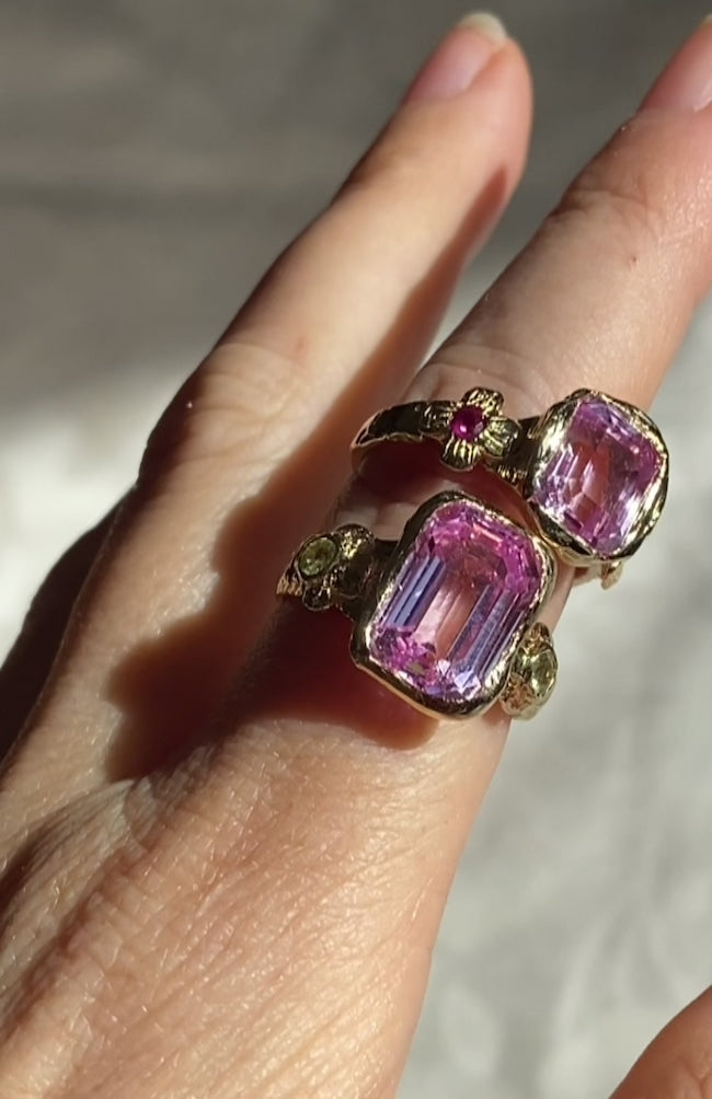 Load and play video in Gallery viewer, Morganite of Higher Love Ring ~ Supreme Pink
