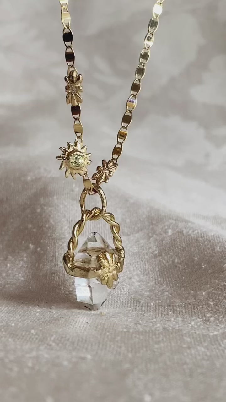 Load and play video in Gallery viewer, Chrysoberyl Solar Necklace
