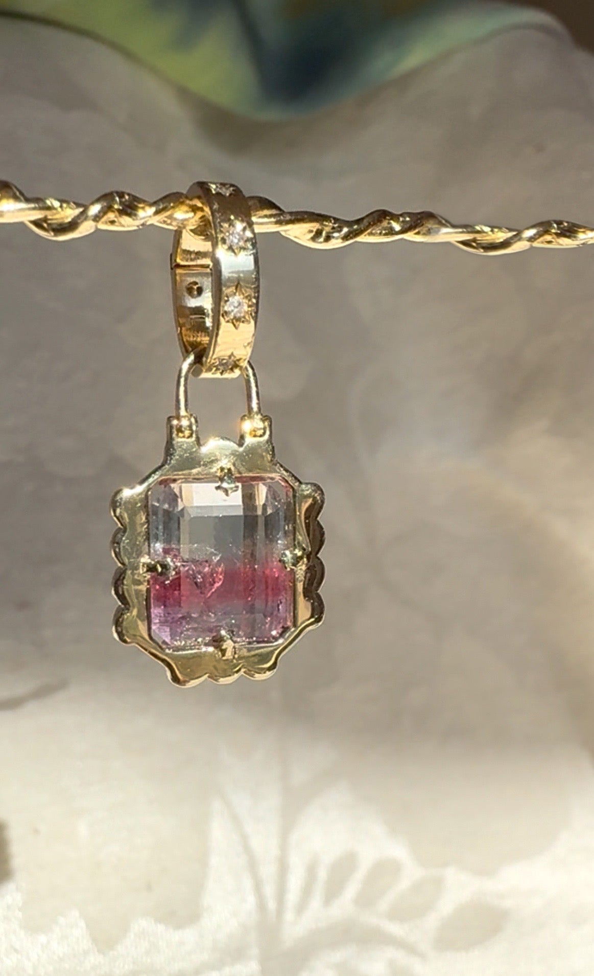 Lucky Flowers ❀ Violet, Electric Pink & Sky Blue charm