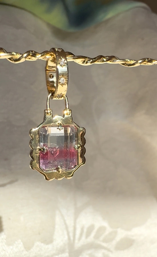 Lucky Flowers ❀ Violet, Electric Pink & Sky Blue charm