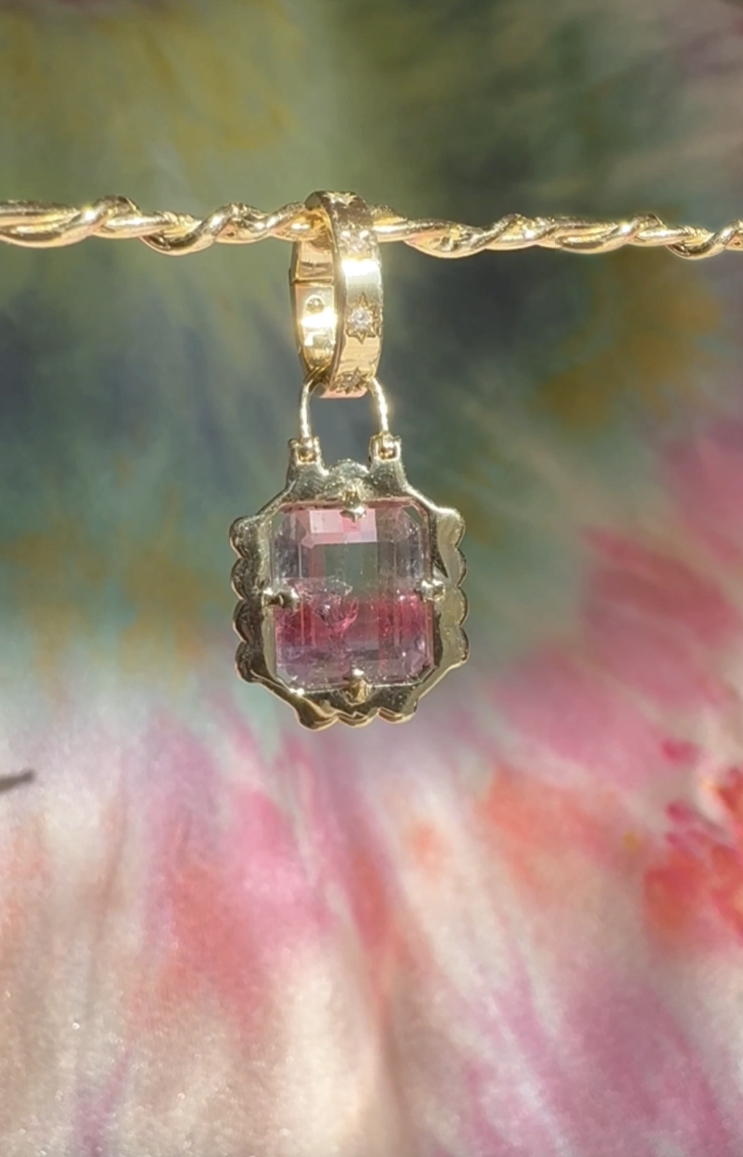 Lucky Flowers ❀ Violet, Electric Pink & Sky Blue charm