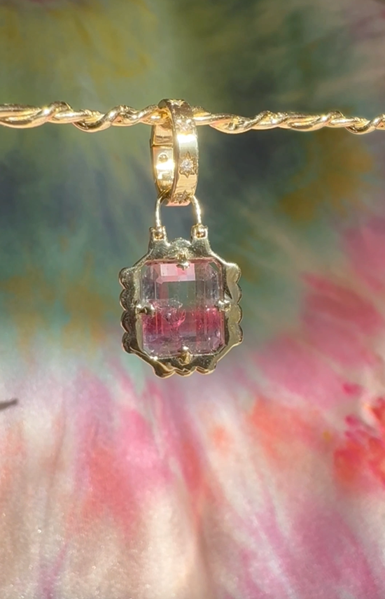 Lucky Flowers ❀ Violet, Electric Pink & Sky Blue charm