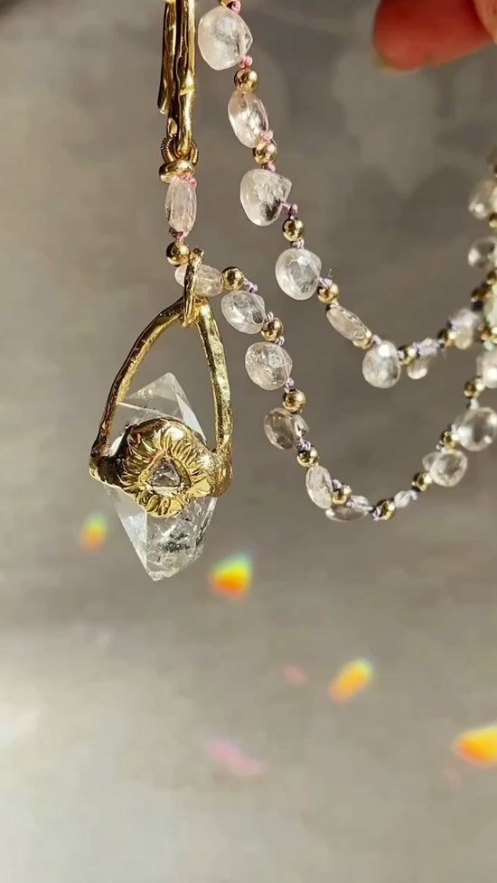 Load and play video in Gallery viewer, Tears are Prisms beaded necklace
